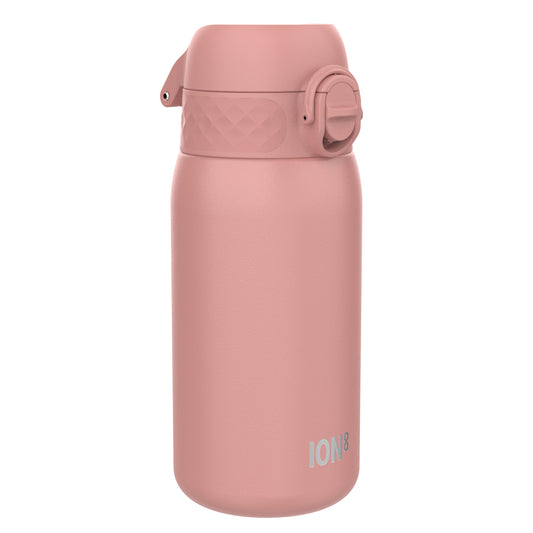 Leak Proof Kids Water Bottle, Stainless Steel, Ash Rose, 400ml (13oz)