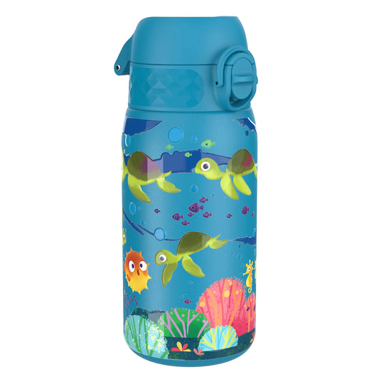 Leak Proof Kids Water Bottle, Stainless Steel, Sea Turtle, 400ml (13oz)