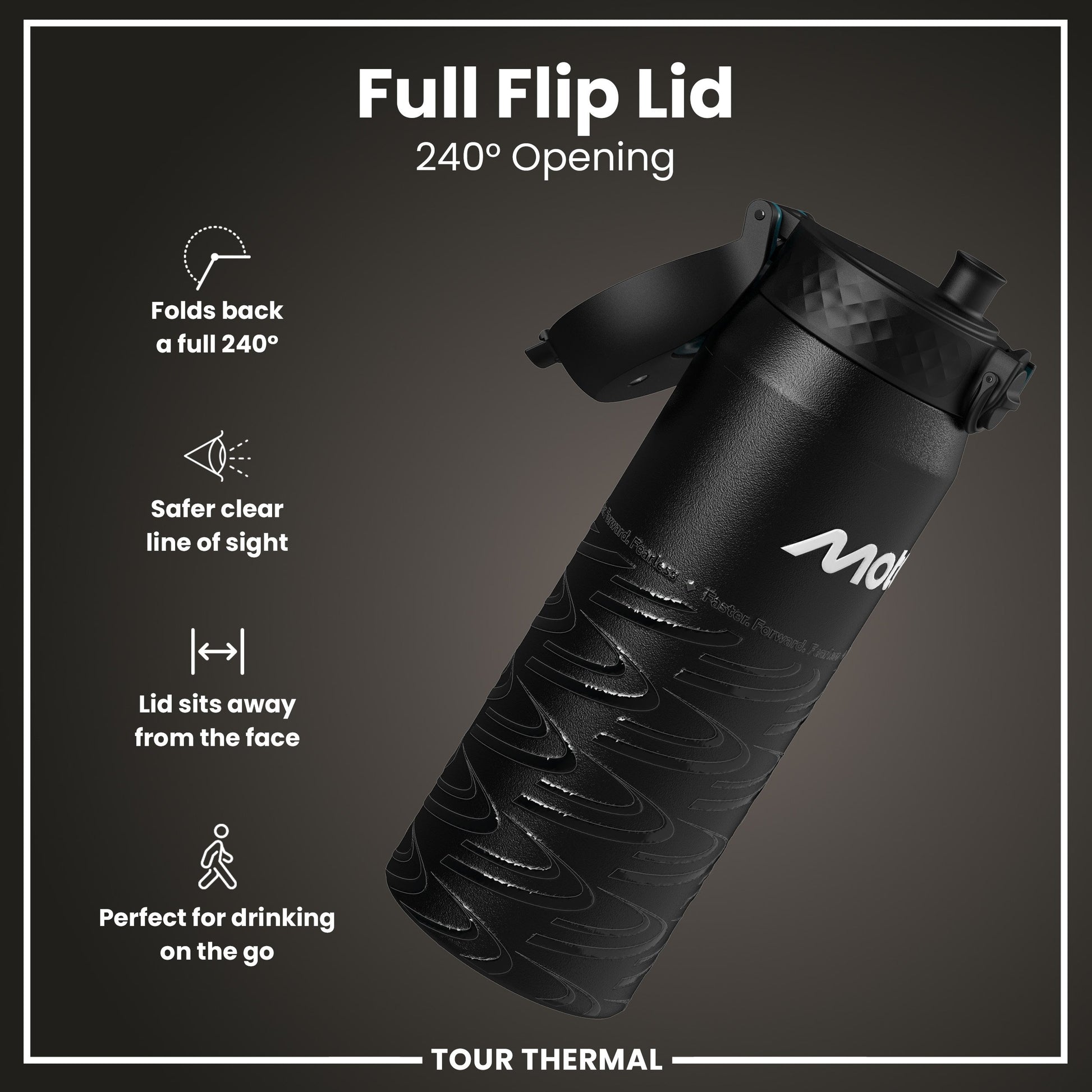 MotoGP X ION8 Insulated Steel Water Bottle, MotoGP Lean, 750ml (24oz)
