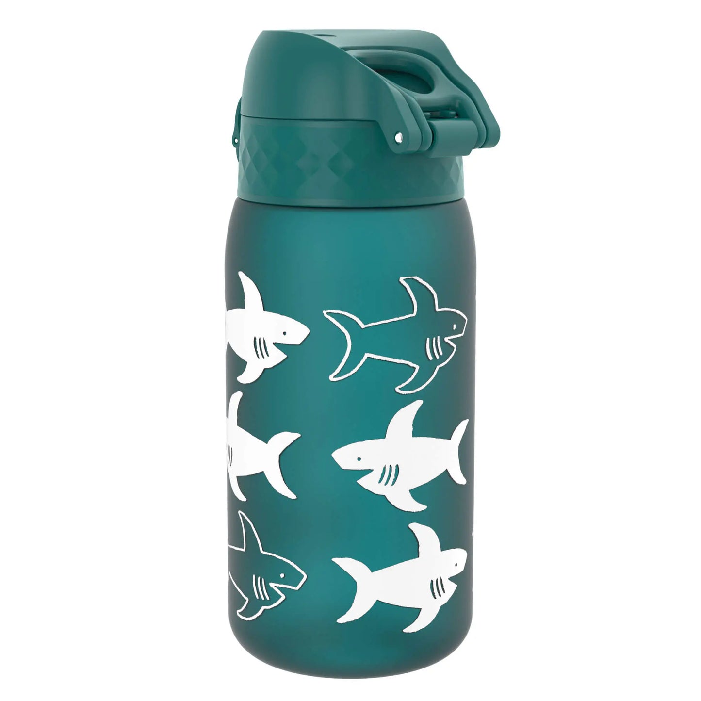 Back View of Ion8 Leak Proof Kids Water Bottle, BPA Free, Shark, 400ml (13oz)
