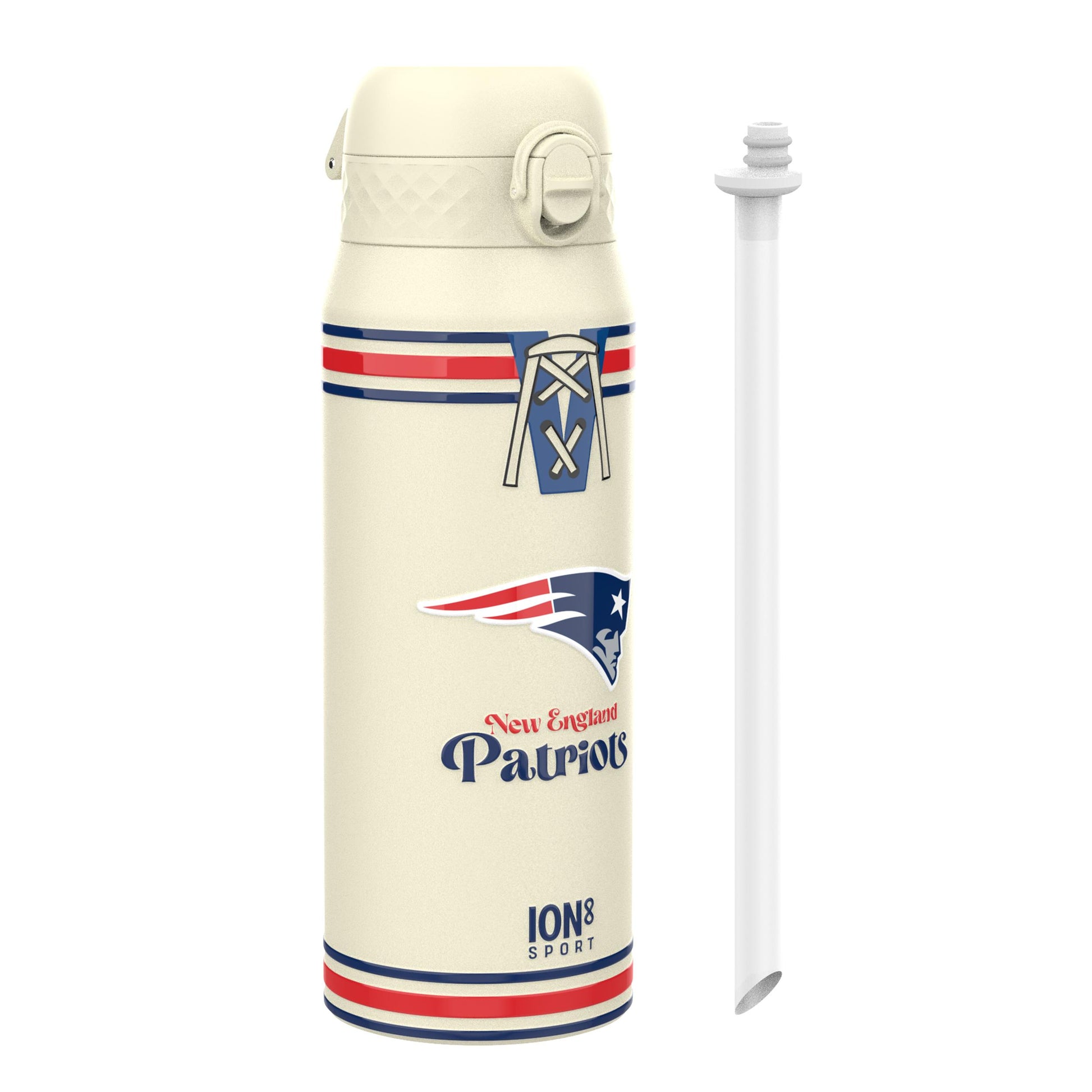 NFL x ION8 Insulated Steel Water Bottle, NFL Patriots, 750ml (24oz)