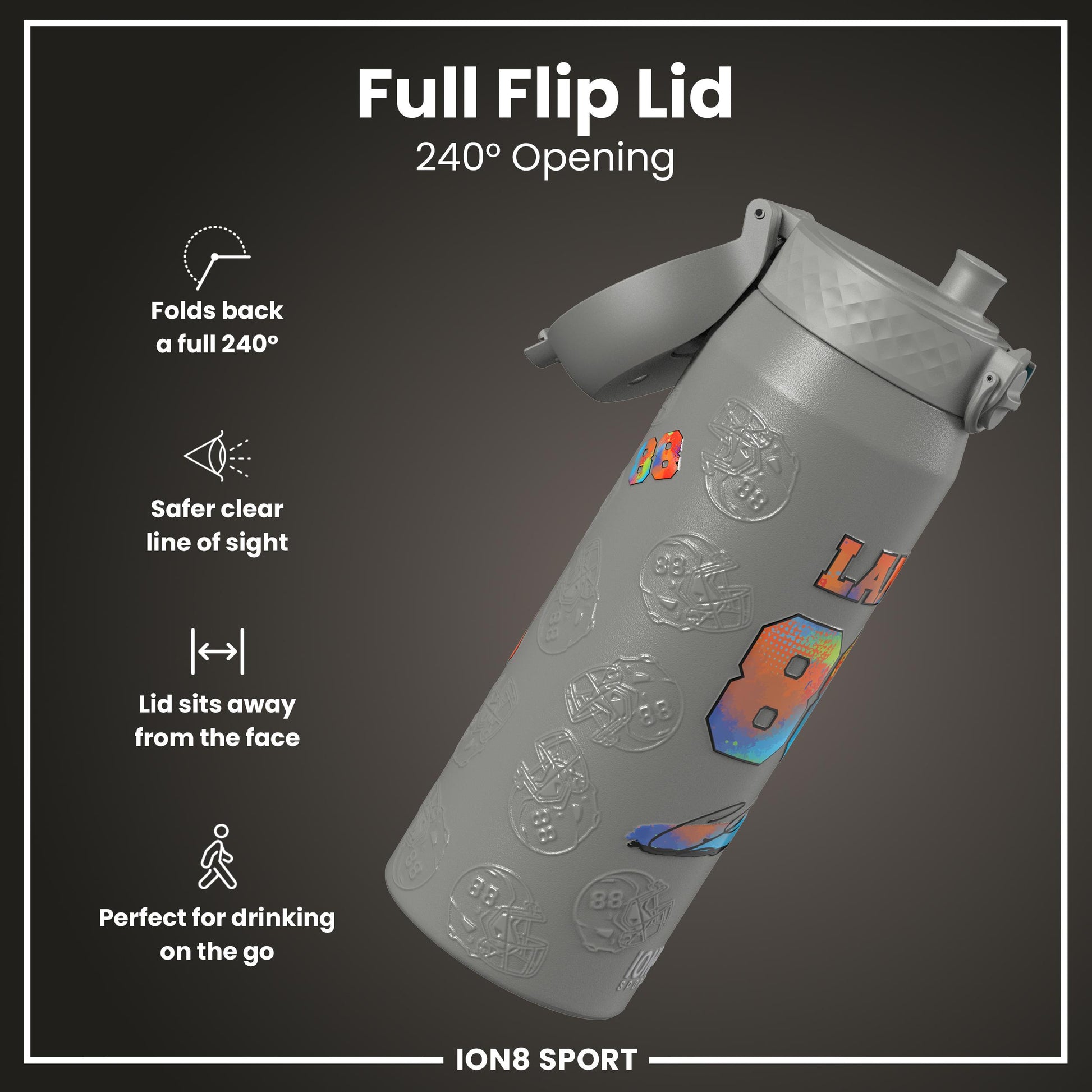 NFL x Ion8 Sports, Insulated Bottle, Signature Series, CeeDee Lamb, 750ml (24oz)