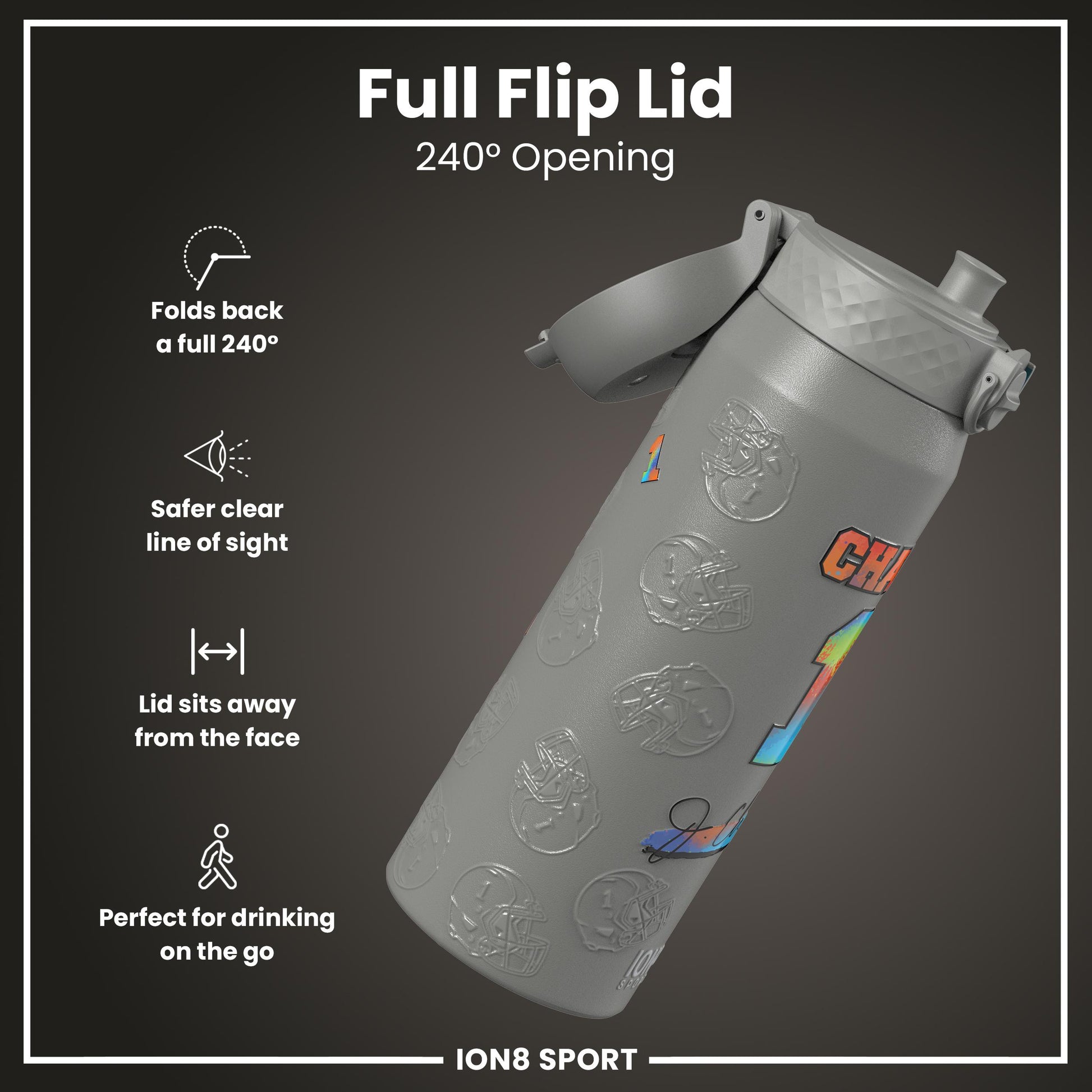 NFL x Ion8 Sports, Insulated Bottle, Signature Series, Ja'Marr Chase, 750ml (24oz)