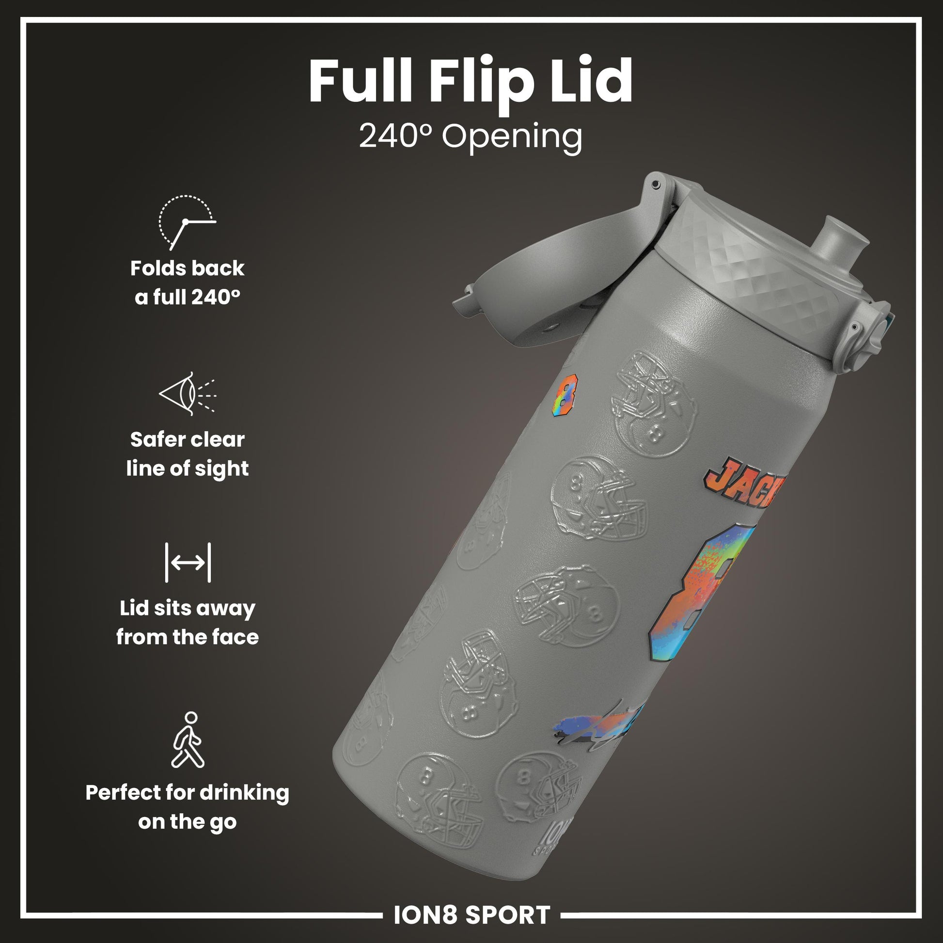 NFL x Ion8 Sports, Insulated Bottle, Signature Series, Lamar Jackson, 750ml (24oz)