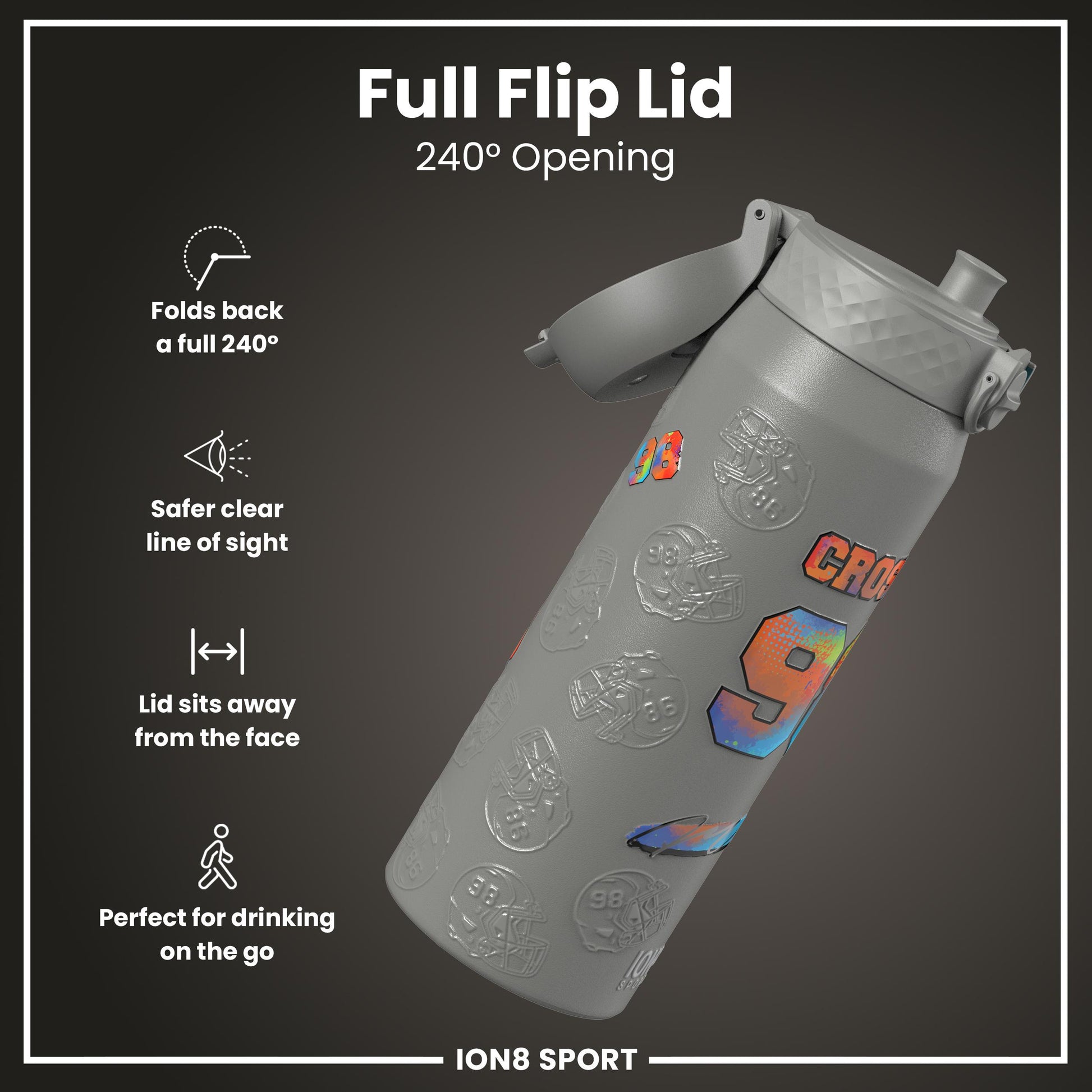 NFL x Ion8 Sports, Insulated Bottle, Signature Series, Maxx Crosby, 750ml (24oz)