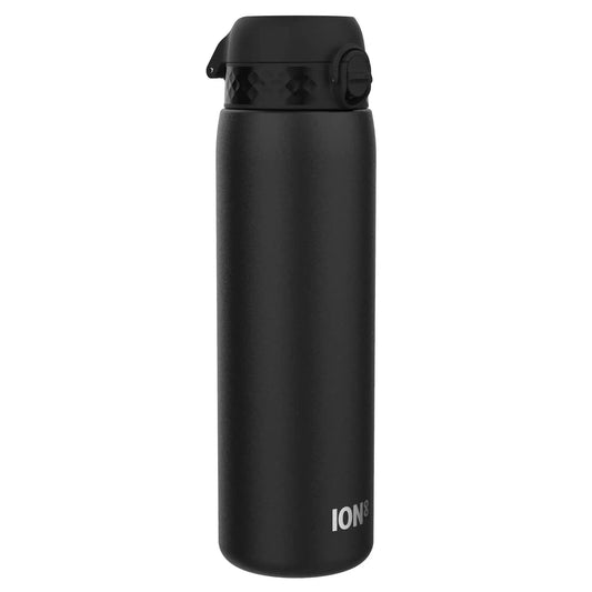 Leak Proof 1 Litre Thermal Water Bottle, Vacuum Insulated, Black, 1L - ION8