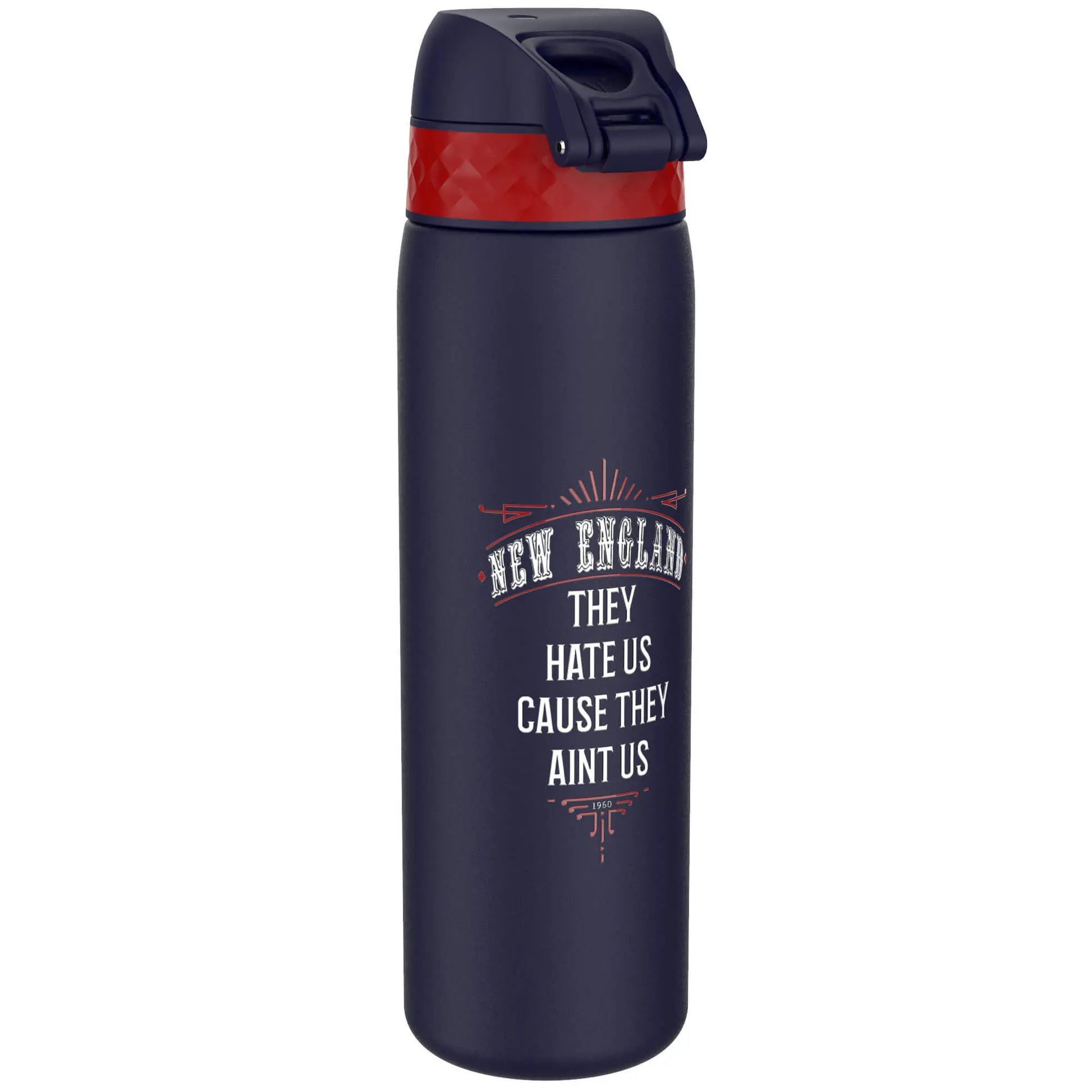 Leak Proof Slim Water Bottle, Stainless Steel, NFL Patriots, 600ml (20oz) - ION8