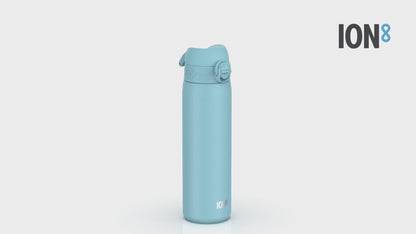 Leak Proof Slim Water Bottle, Stainless Steel, Alaskan Blue, 600ml (20oz)