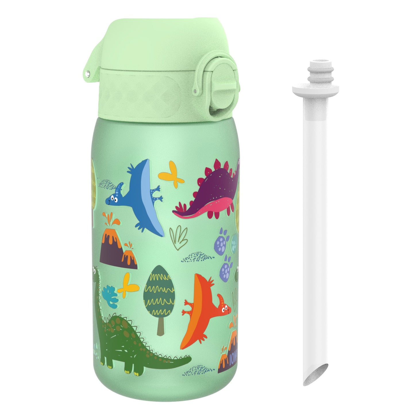 Kids Water Bottle With Straw, Recyclon, Dinosaur, 350ml