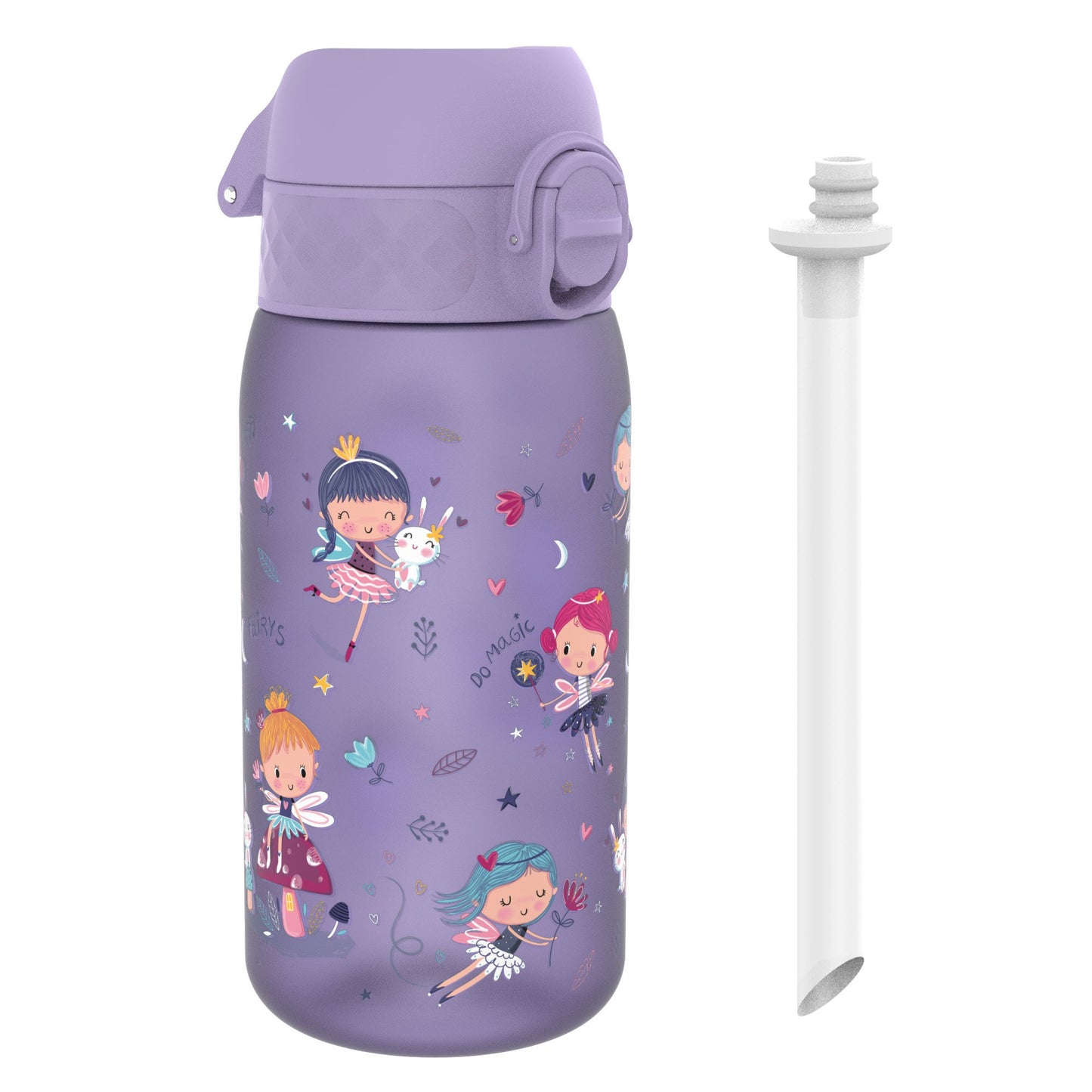 Kids Water Bottle With Straw, Recyclon, Fairies, 350ml