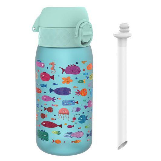 Kids Water Bottle With Straw, Recyclon, Fish, 350ml