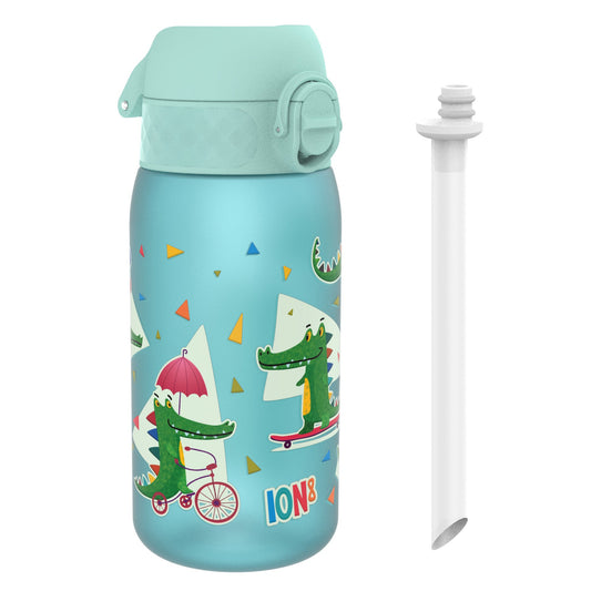 Kids Water Bottle With Straw, Recyclon, Crocodiles, 350ml