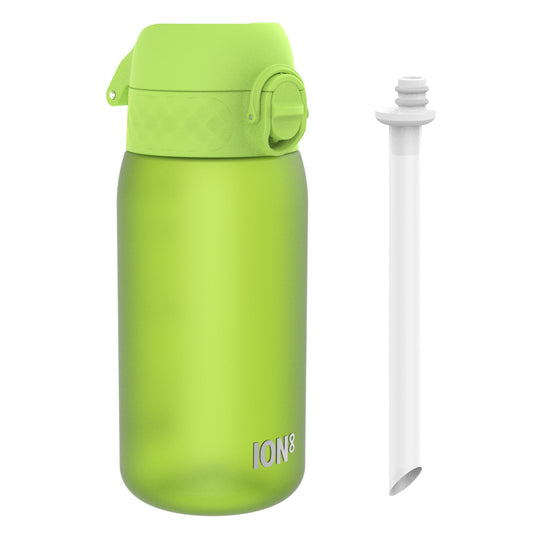 Kids Water Bottle With Straw, Recyclon, Green, 350ml