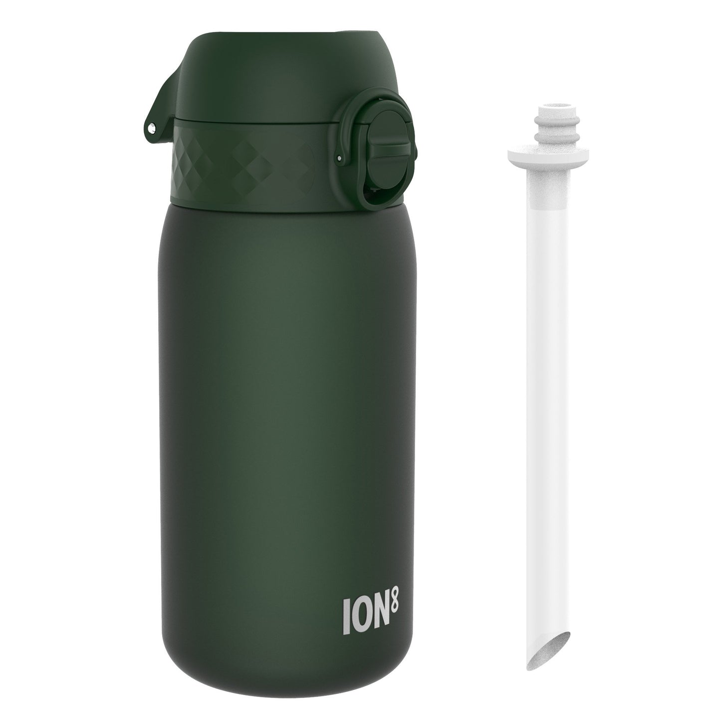 Kids Water Bottle With Straw, Recyclon, Dark Green, 350ml
