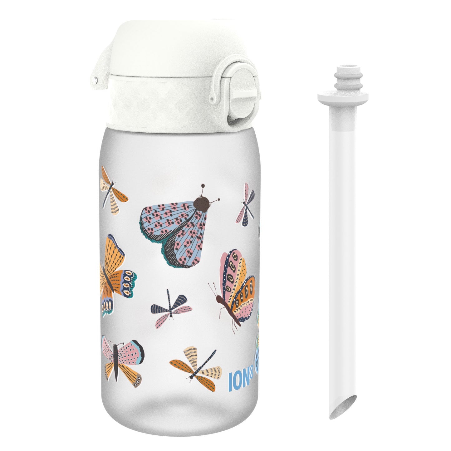 Kids Water Bottle With Straw, Recyclon, Butterflies, 350ml