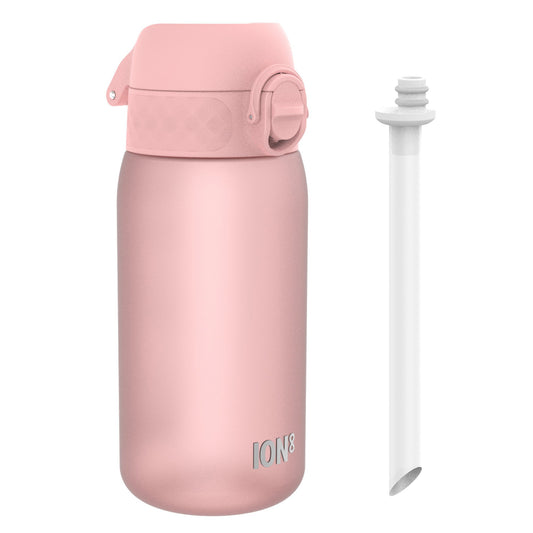 Kids Water Bottle With Straw, Recyclon, Rose Quartz, 350ml