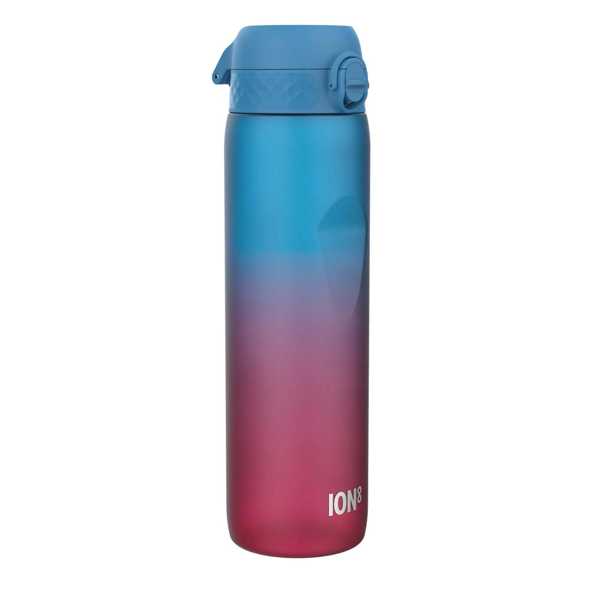 1 litre Water Bottle with Times to Drink, Recyclon™, Motivational Blue & Pink, 1L Ion8