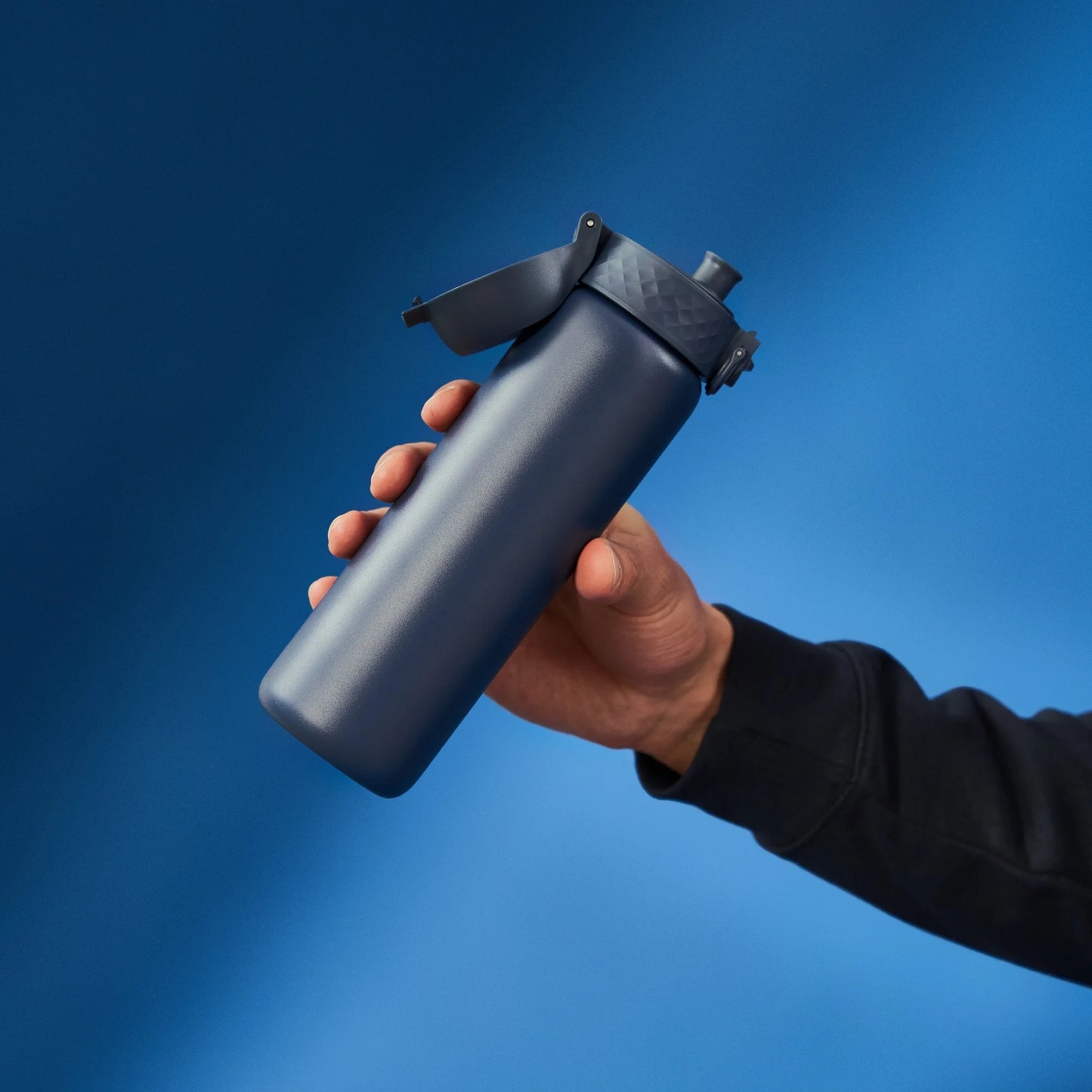 Leak Proof Slim Thermal Steel Water Bottle, Vacuum Insulated, Ash Navy, 500ml (17oz)