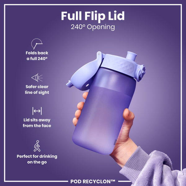 Leak Proof Kids' Water Bottle, Recyclon, Light Purple, 350ml (12oz)