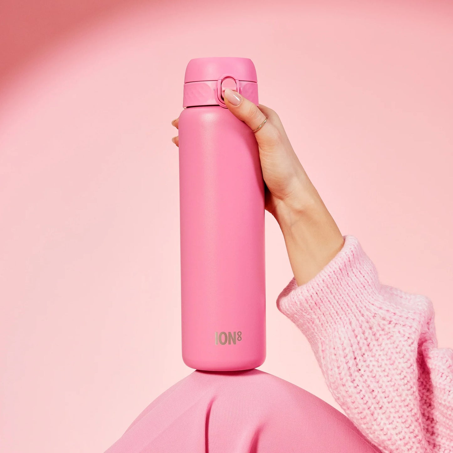 Leak Proof 1 Litre Thermal Water Bottle, Vacuum Insulated, Rose Bloom, 1L