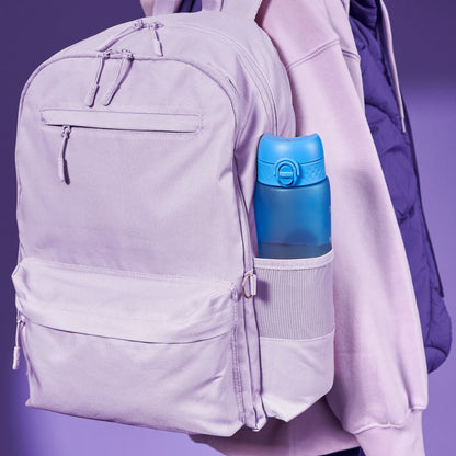 1 litre Water Bottle with Times to Drink, Recyclon™, Motivational Blue & Pink, 1L