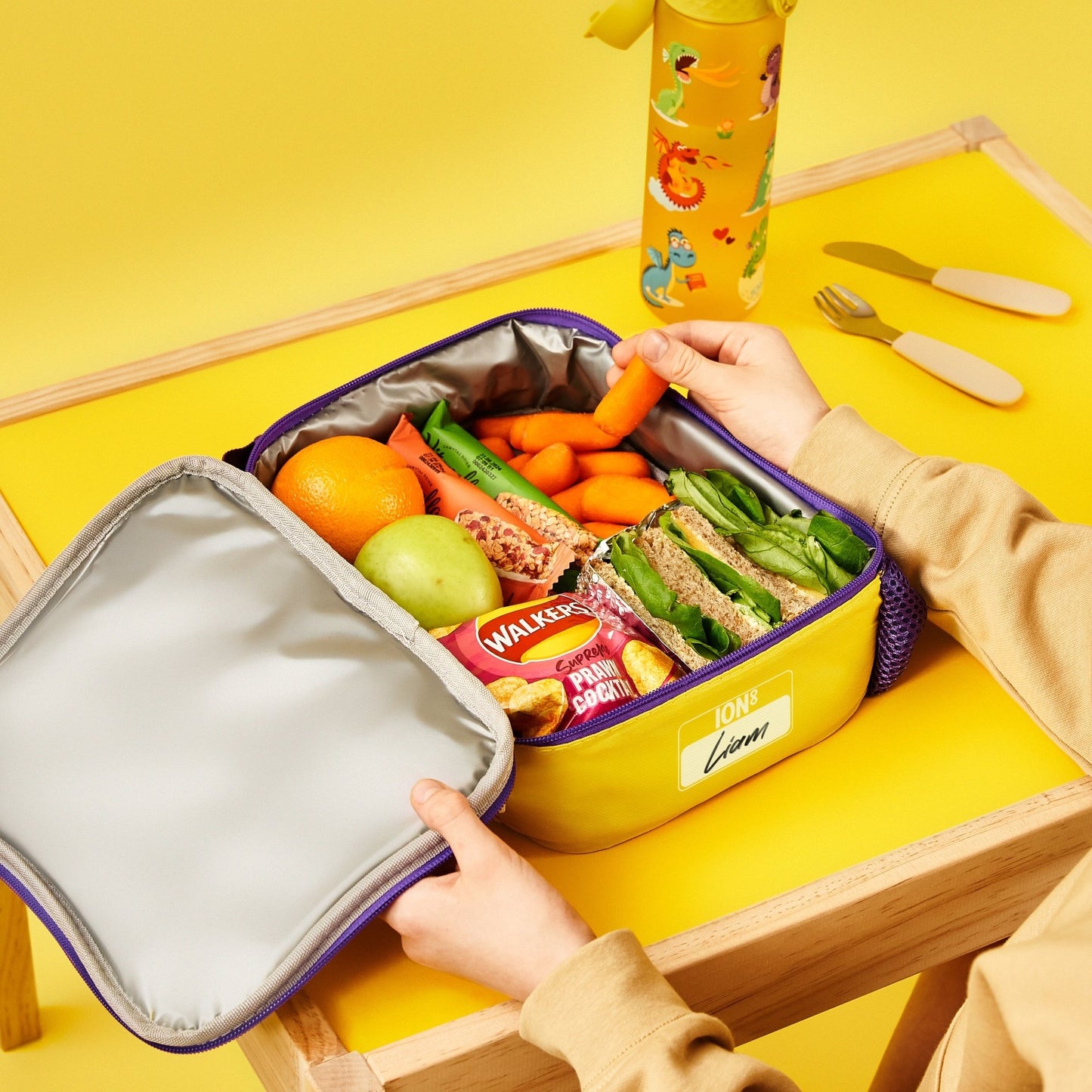 Lunchtasche für Kinder, isoliert, Drachen, mittelgroß