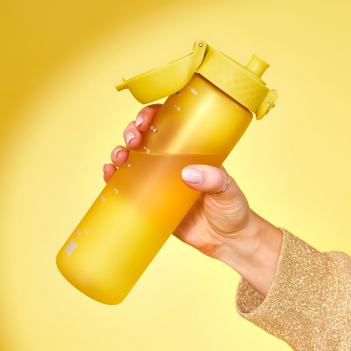 Leak Proof Slim Water Bottle, Recyclon™, Yellow, 500ml (18oz)