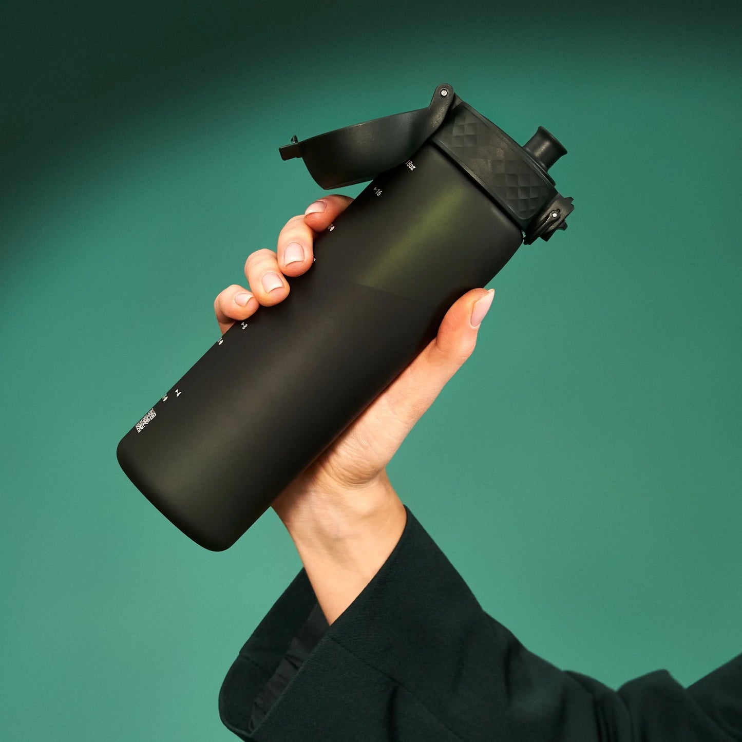Leak Proof Slim Water Bottle, Recyclon™, Dark Green, 500ml (18oz)