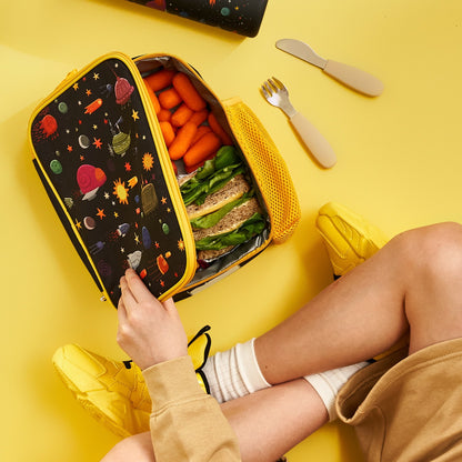 Kids Lunch Bag, Insulated, Spaceships, Medium