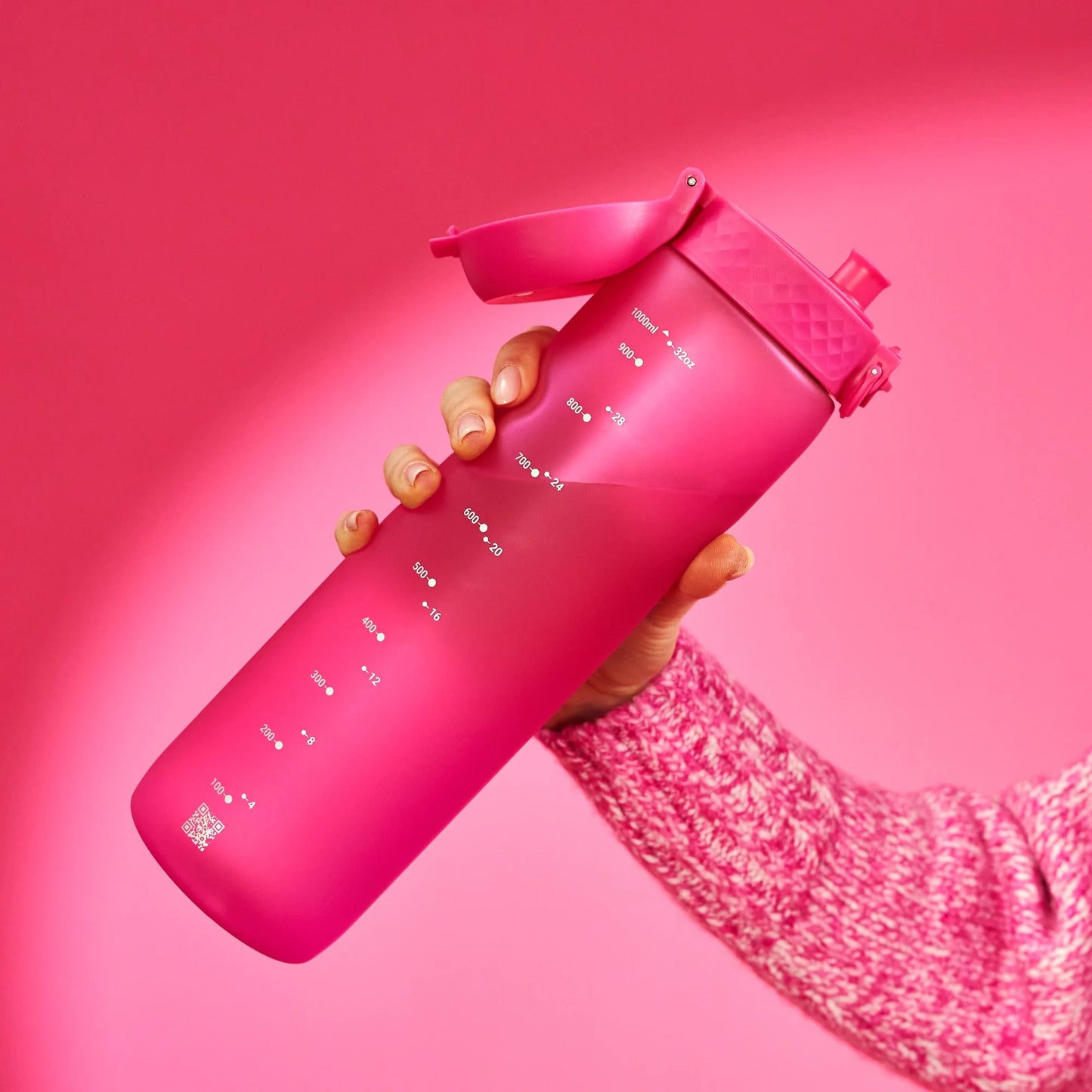 Leak Proof 1 litre Water Bottle, Recyclon™, Pink, 1L