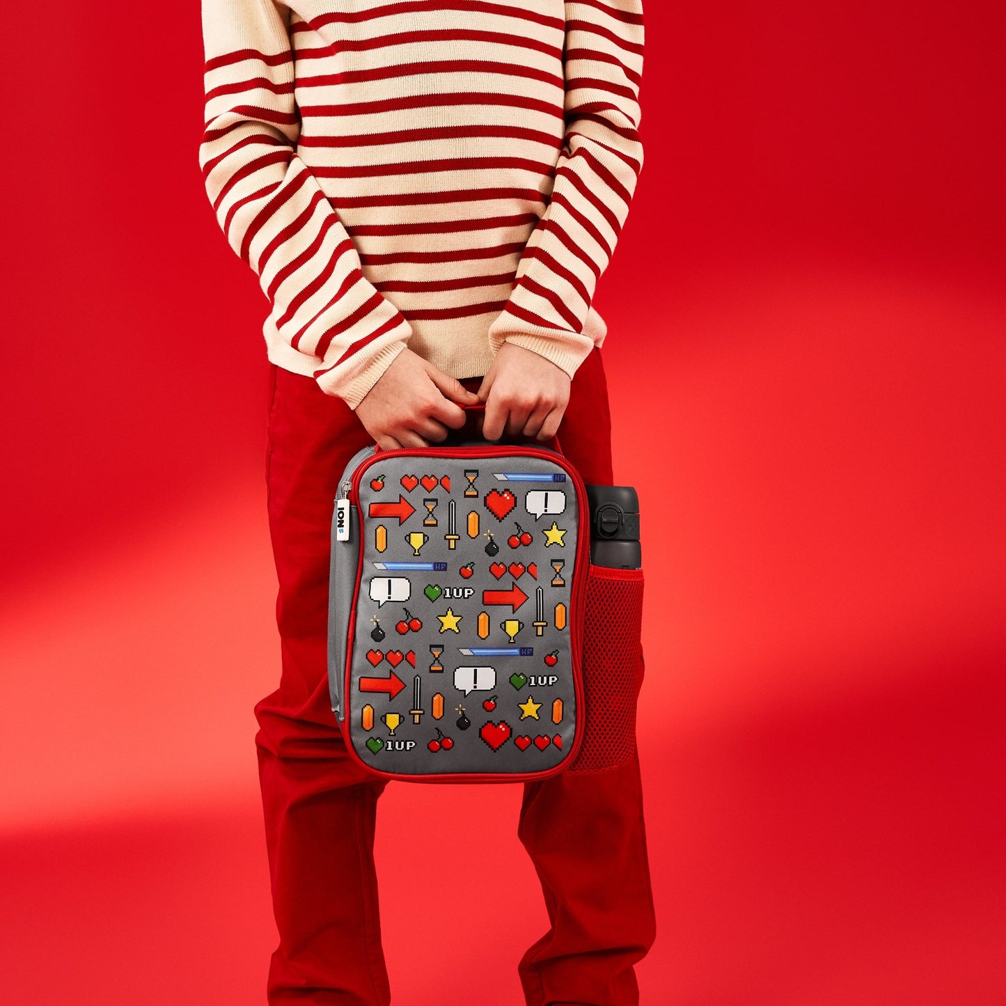 Lunchtasche für Kinder, isoliert, Gamer, mittelgroß