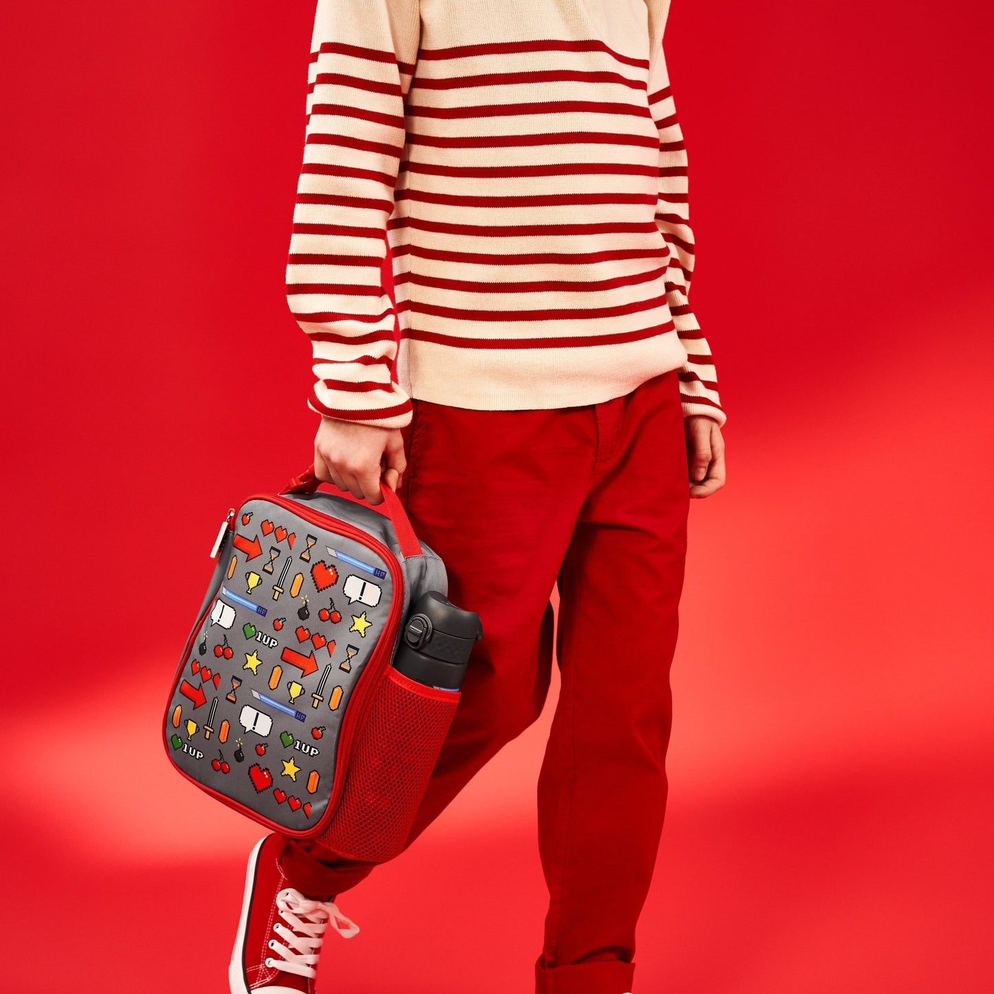 Lunchtasche für Kinder, isoliert, Gamer, mittelgroß