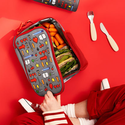 Lunchtasche für Kinder, isoliert, Gamer, mittelgroß
