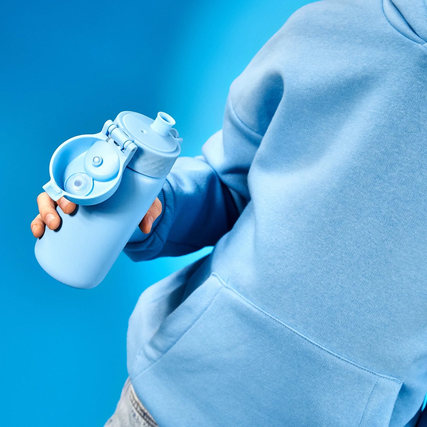 Leak Proof Kids Water Bottle, Stainless Steel, Alaskan Blue, 400ml (13oz)