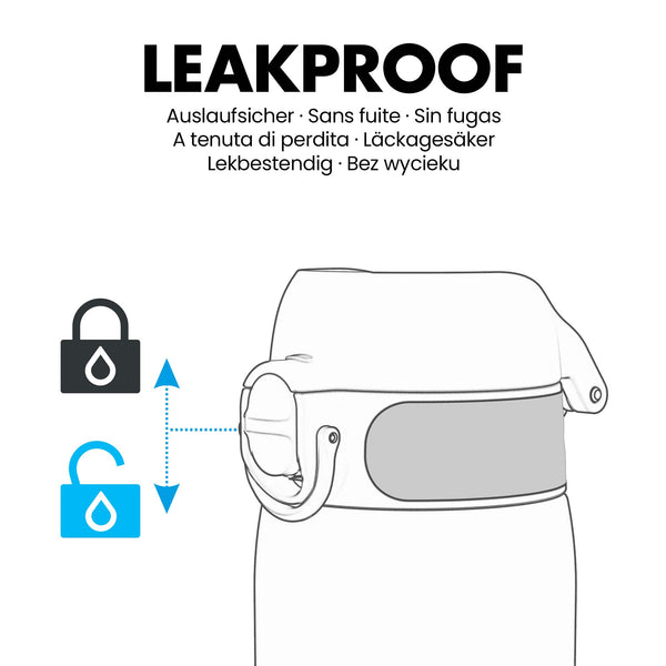 Leak Proof 1 Litre Water Bottle, Stainless Steel, Teal, 1L