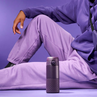 Leak Proof Vacuum Insulated Cup, HotShot Travel Mug, Blackberry, 360ml