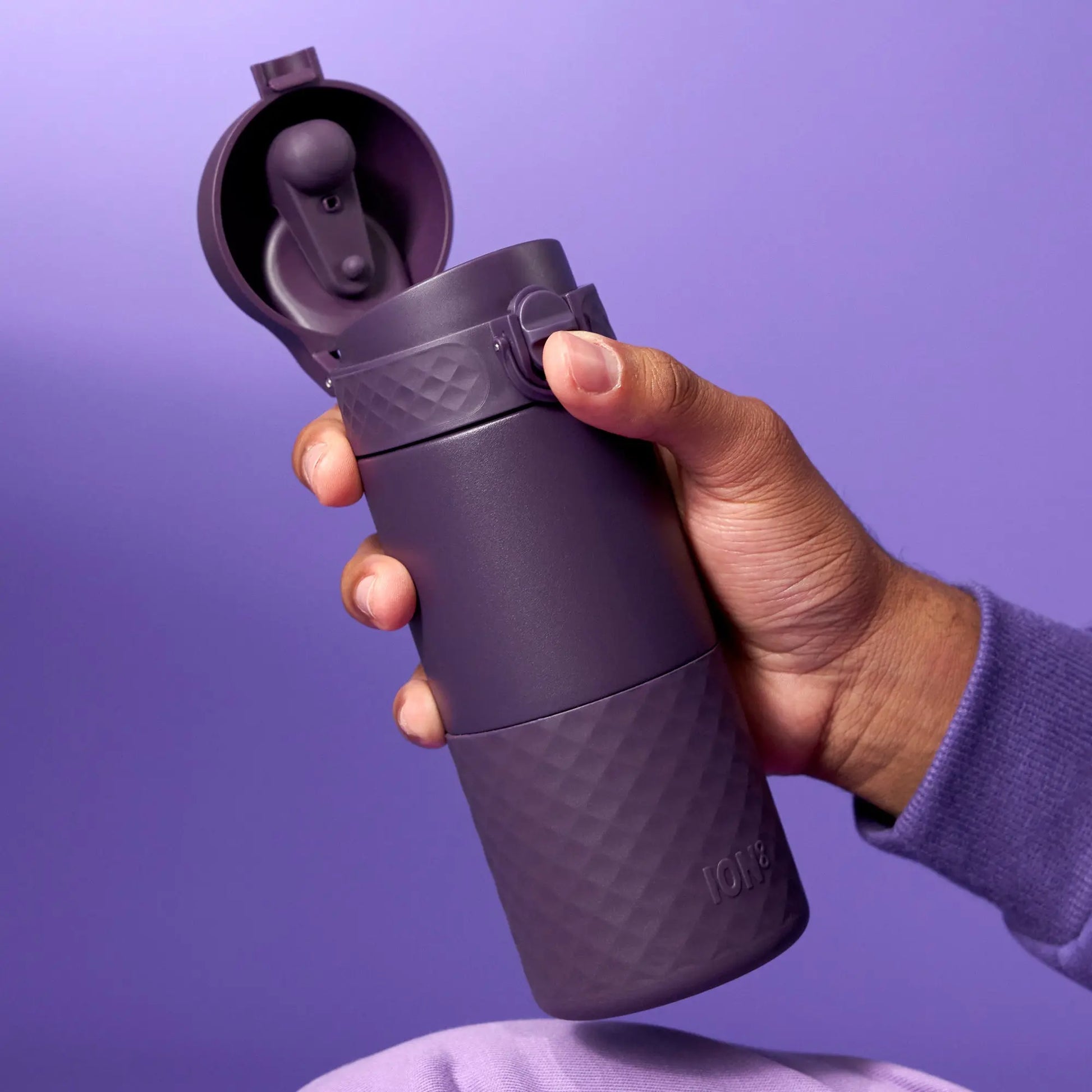 Leak Proof Vacuum Insulated Cup, HotShot Travel Mug, Blackberry, 360ml (12oz) - ION8