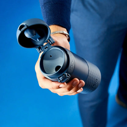 Leak Proof Vacuum Insulated Cup, HotShot Travel Mug, Ash Navy, 360ml (12oz) - ION8