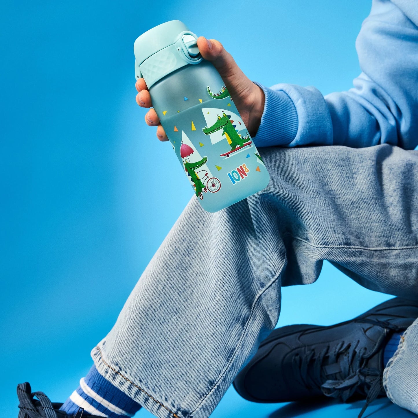 Leak Proof Kids Water Bottle, Recyclon™, Crocodiles, 350ml (12oz)