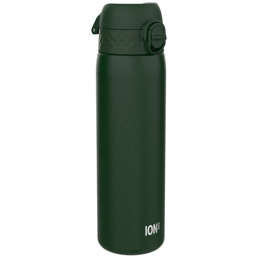 ION8 Leak Proof Slim Thermal Water Bottle, Insulated Steel, Dark Green, 500ml (17oz)