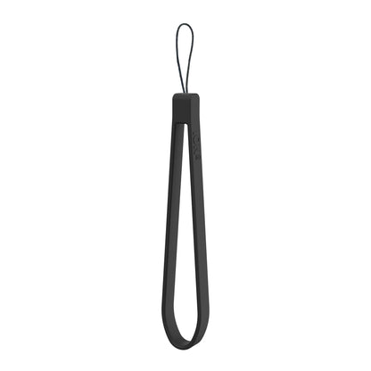 A black silicone tong suspended vertically with a loop at the top for hanging on a plain white background; embossed text reads "ION8".