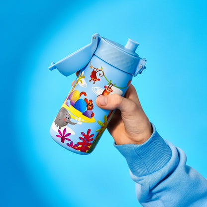 Leak Proof Kids Water Bottle, Stainless Steel, Safari, 400ml (13oz)
