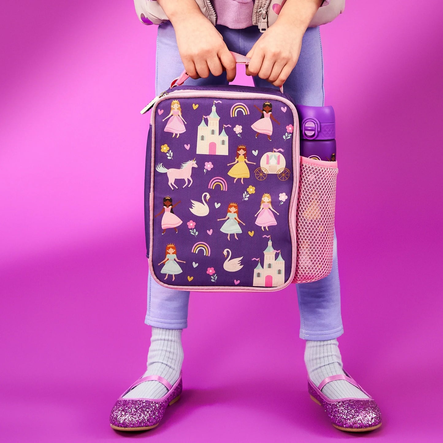 Kids Lunch Bag, Insulated, Princess, Medium