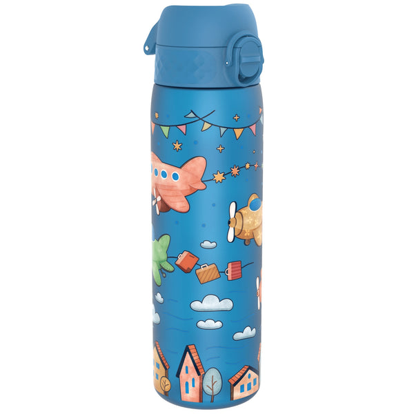 Leak Proof Slim Water Bottle, Recyclon, Airplanes, 500ml (18oz)