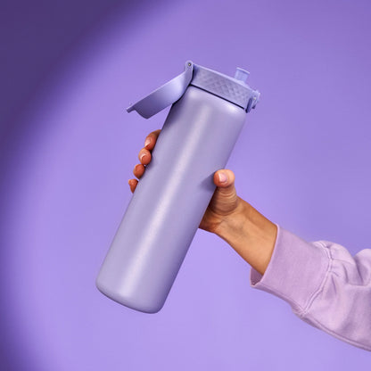 Leak Proof 1 Litre Water Bottle, Stainless Steel, Light Purple, 1L