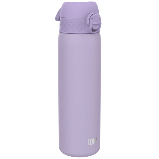 Leak Proof Slim Water Bottle, Stainless Steel, Light Purple, 600ml (20oz)