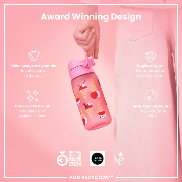 Leak Proof Kids Water Bottle, Recyclon, Ice Creams, 350ml (12oz)