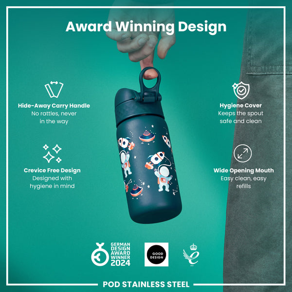 Leak Proof Thermal Steel Water Bottle, Insulated, Space, 320ml (11oz)
