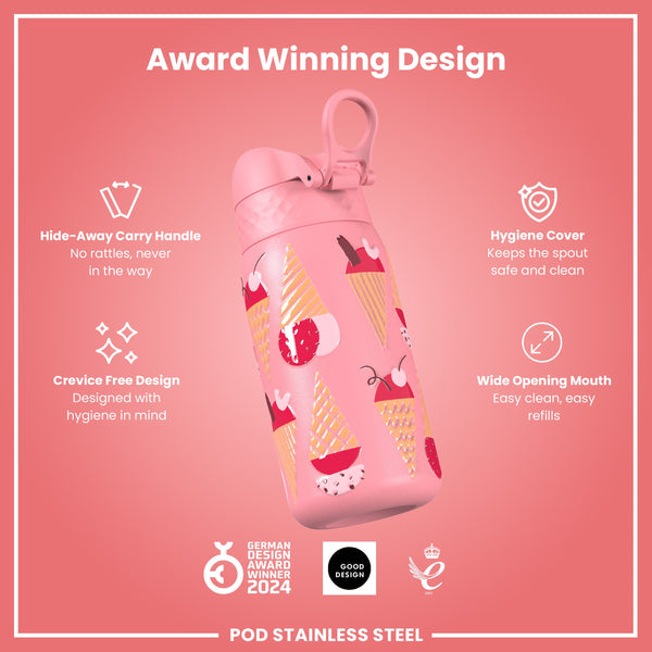 Leak Proof Thermal Steel Water Bottle, Insulated, Ice Creams, 320ml (11oz)