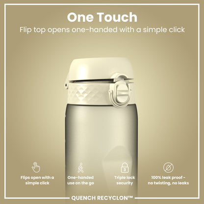Leak Proof 1 litre Water Bottle, Recyclon, White, 1L